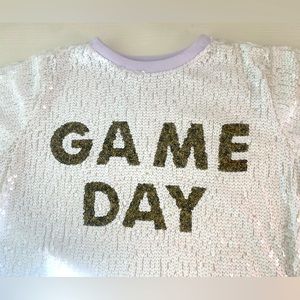 Game Day Sequin T Shirt dress by Why Dress